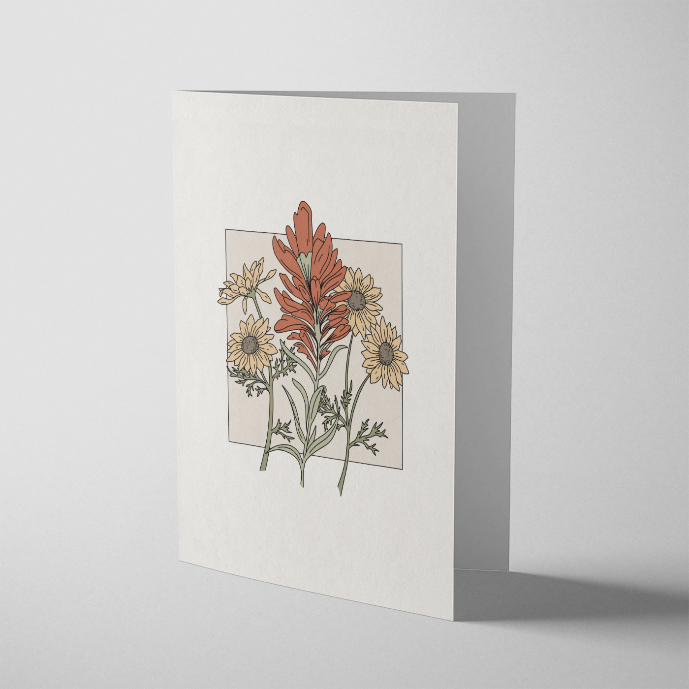 Paintbrush Wildflower greeting card
