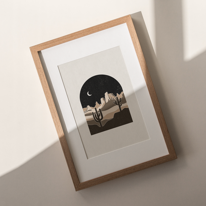 Desert night print