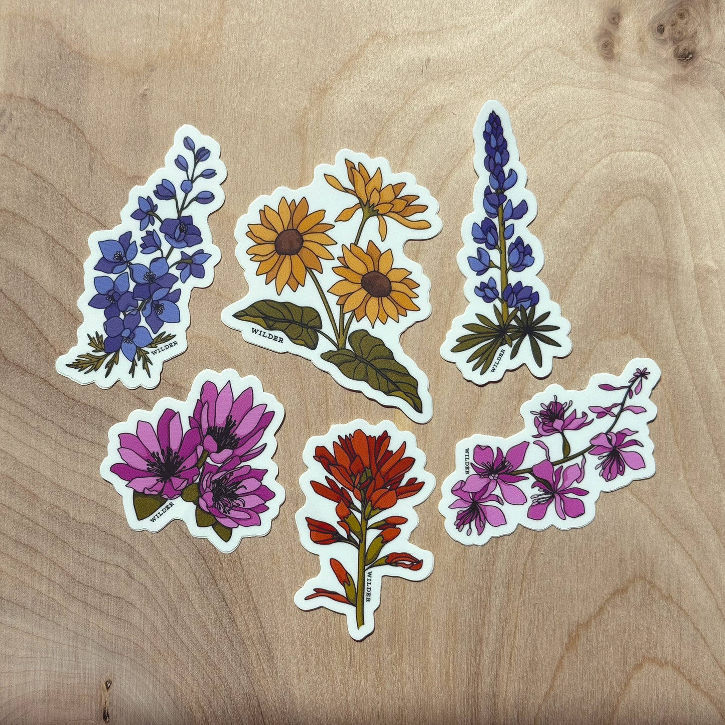Wildflower sticker bundle