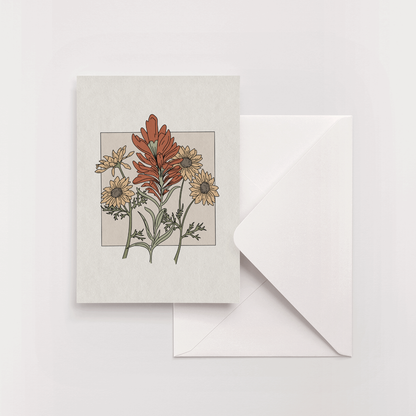 Paintbrush Wildflower greeting card
