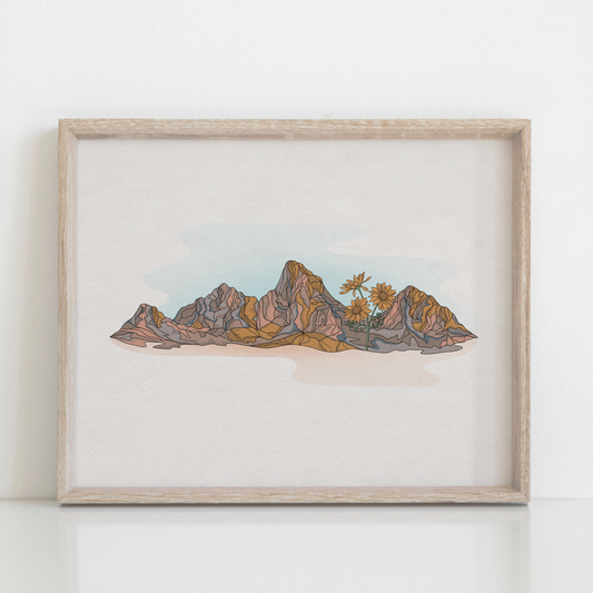 Teton sunset print